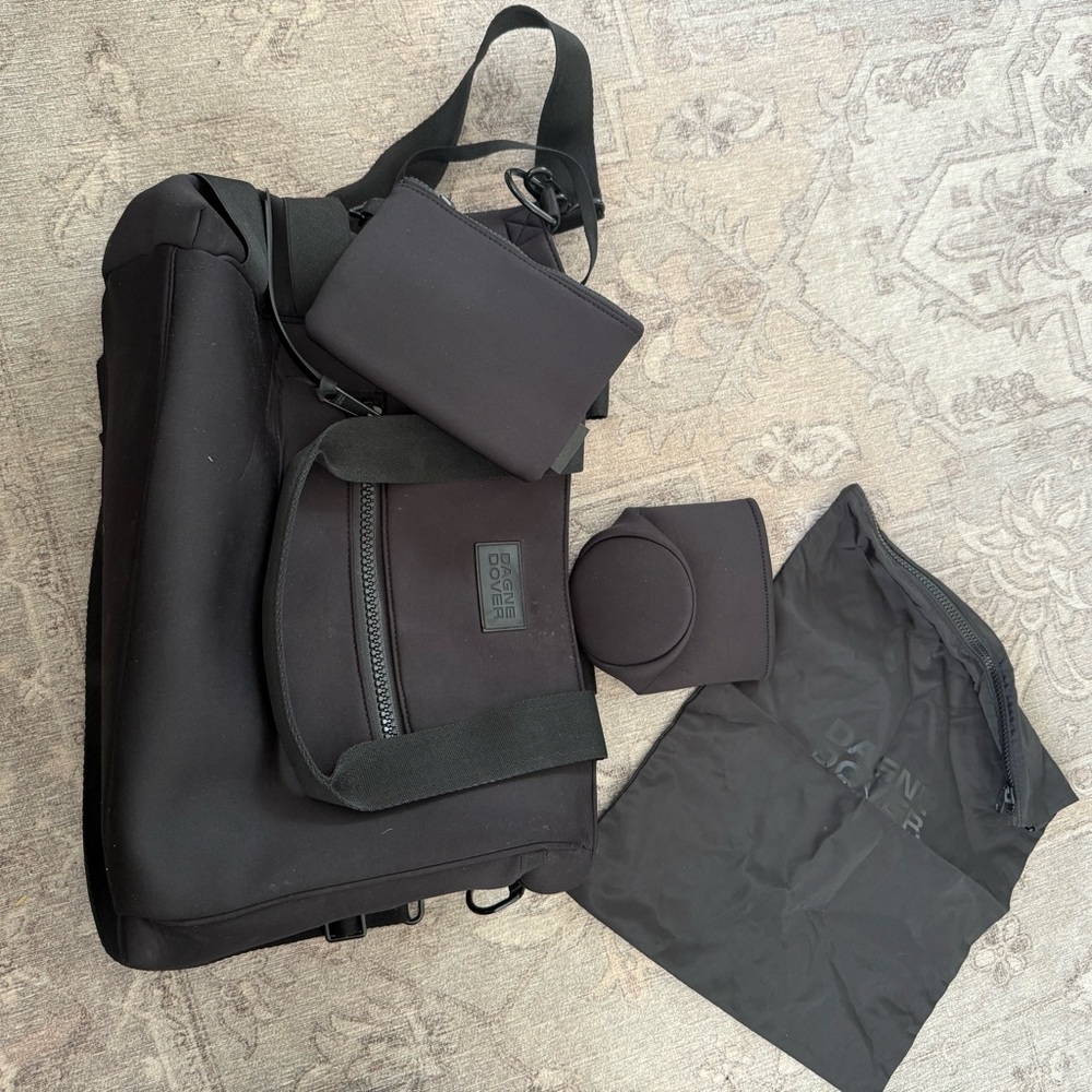 Dagne Dover Wade Black Duffel Bag with Accessories